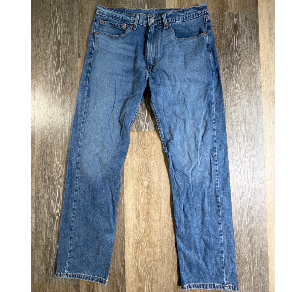 Levi 505 Regular Fit Jeans Mens 34x32 Blue Denim Straight Leg Pants